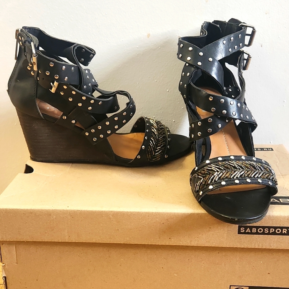 Dolce Vita Studded Wedge Sandals